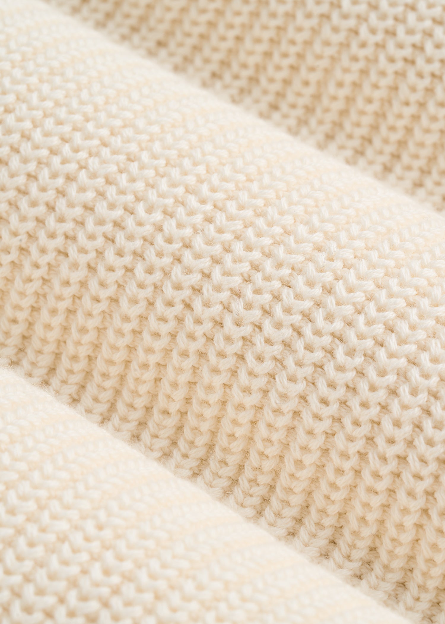 Ribbed Knit V-Neck Sweater for Tall Men in Natural