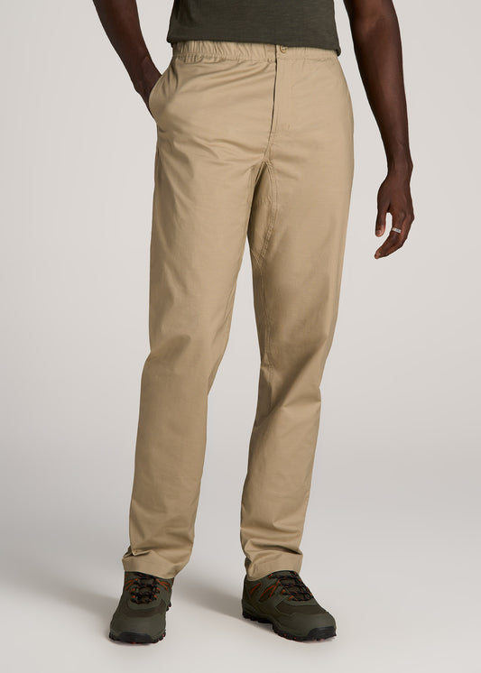 Carman TAPERED Chinos in Soft Beige - Pants for Tall Men