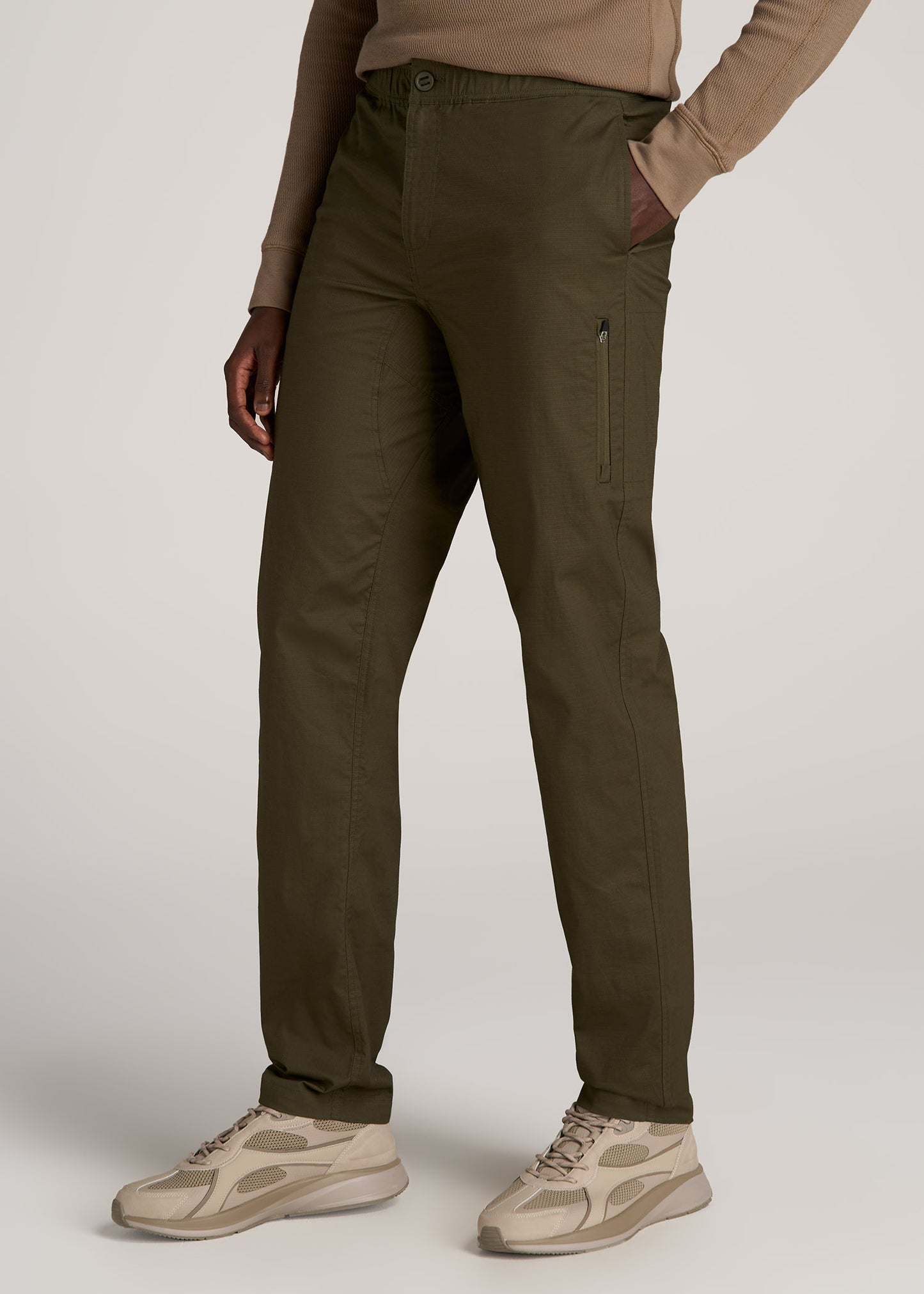 TAPERED-FIT Ripstop Pants for Tall Men in Oregano