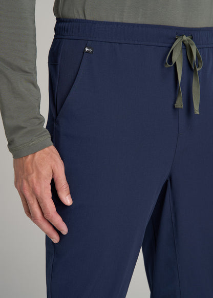 Scrub Joggers for Tall Men in Patriot Blue