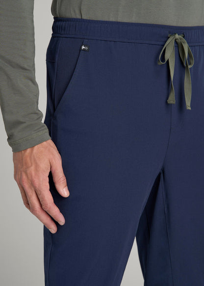 Scrub Joggers for Tall Men in Patriot Blue
