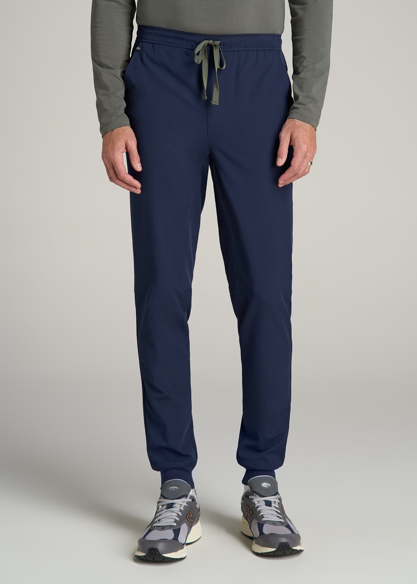Scrub Joggers for Tall Men in Patriot Blue