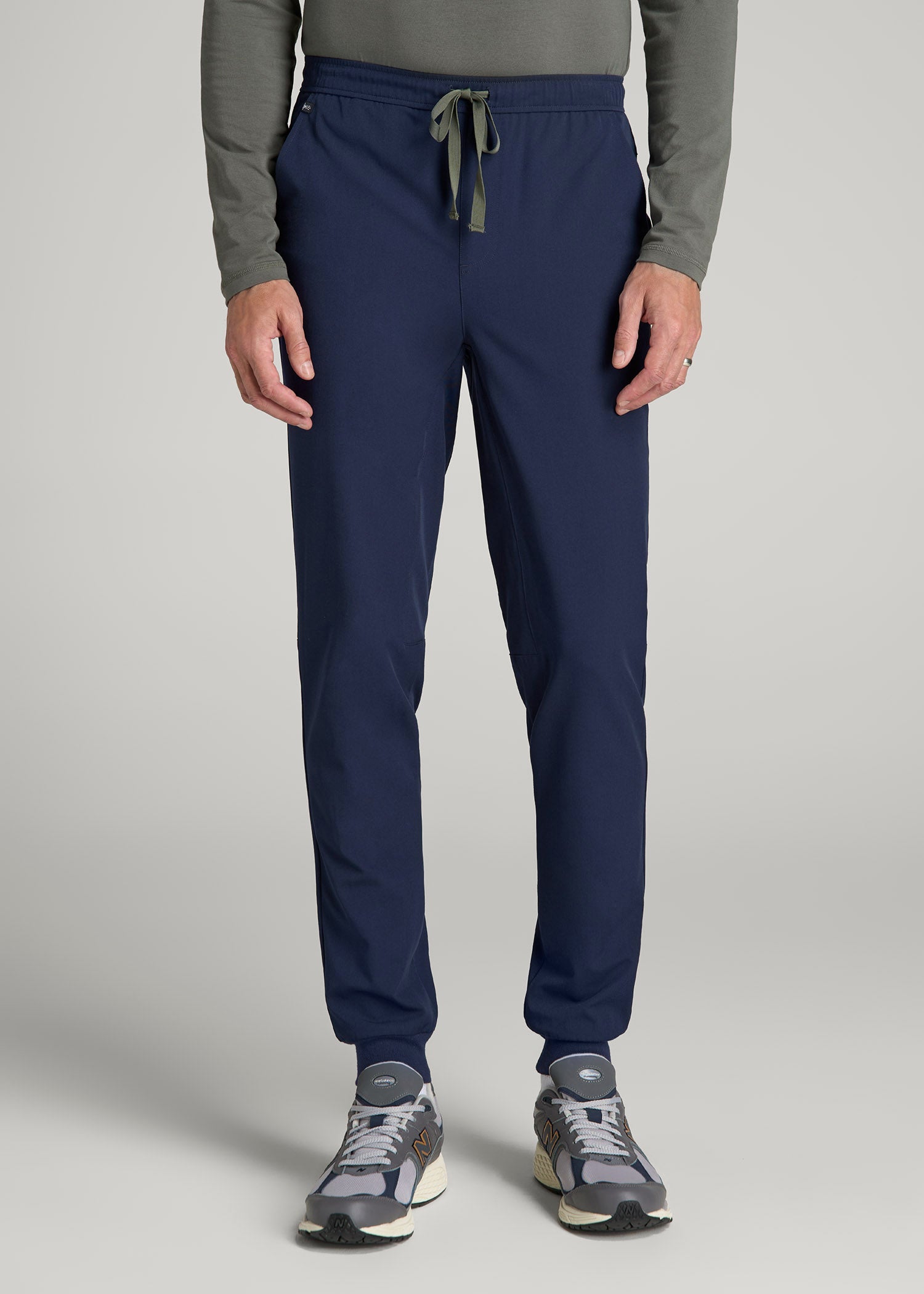 Scrub Joggers for Tall Men in Patriot Blue