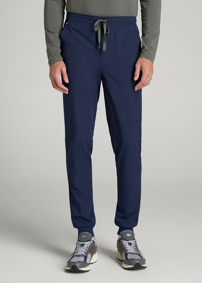 Scrub Joggers for Tall Men in Patriot Blue