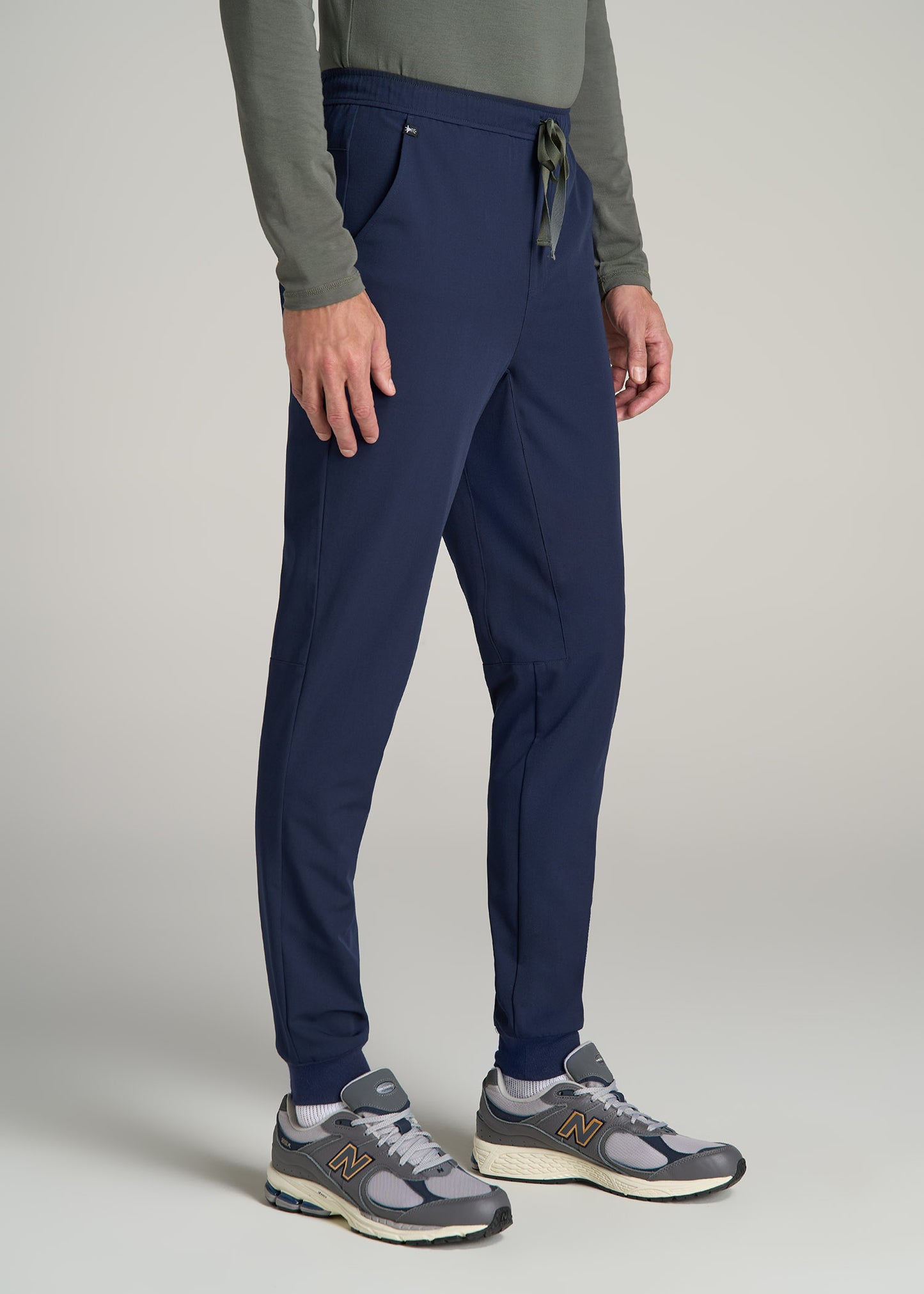 Scrub Joggers for Tall Men in Patriot Blue
