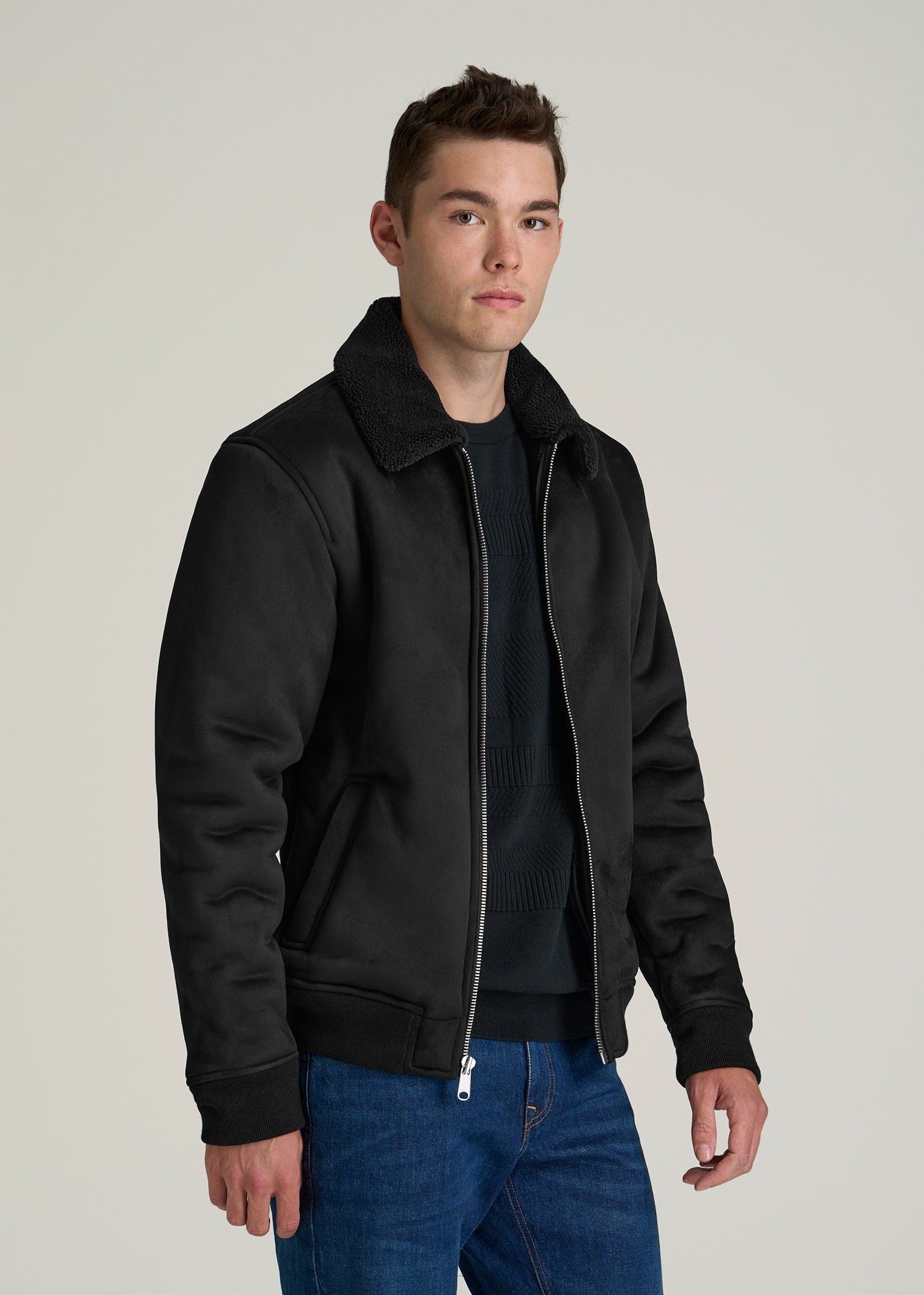 Sherpa Bomber Jacket for Tall Men | American Tall