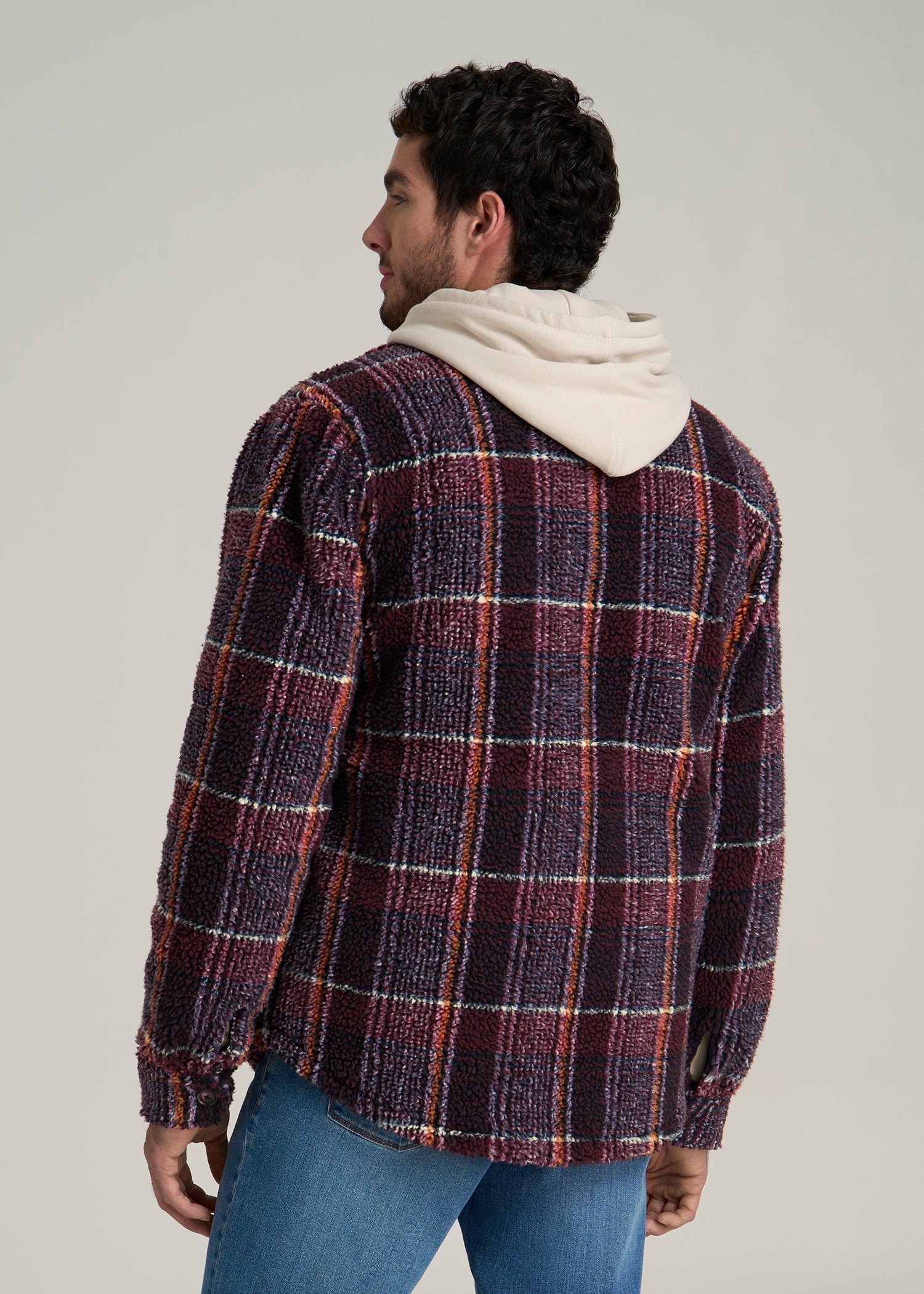 Tall Men's Sherpa Shirt Jacket | American Tall