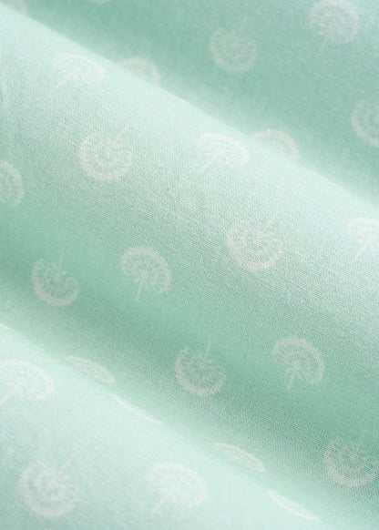 Short Sleeve Shirt for Tall Men in Opal Blue Dandelion