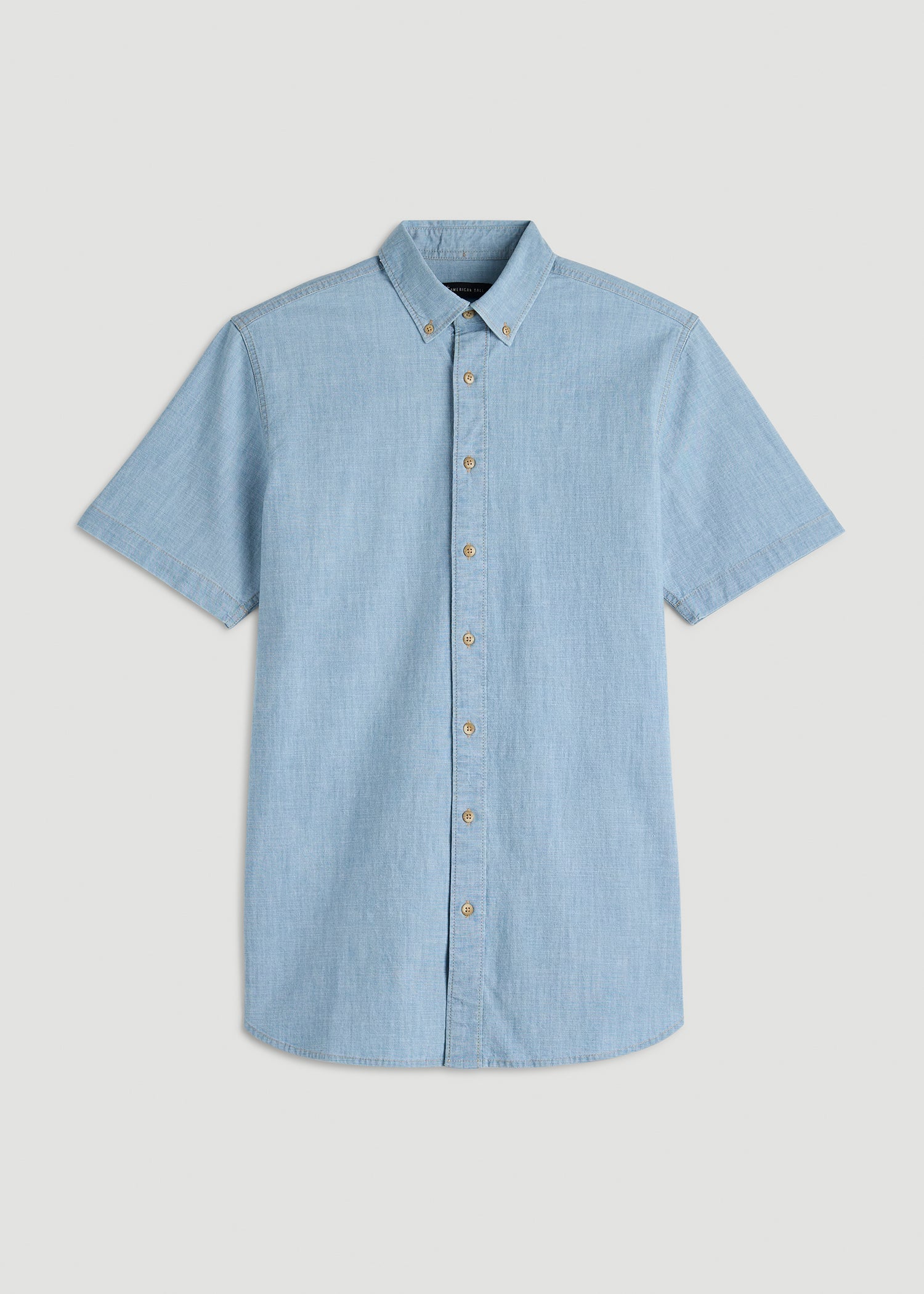 Short Sleeve Chambray Shirt for Tall Men in Light Blue Chambray XL / Extra Tall / Light Blue Chambray Short Sleeve Chambray Shirt for Tall Men in Light Blue Chambray XL / Extra Tall / Light Blue Chambray