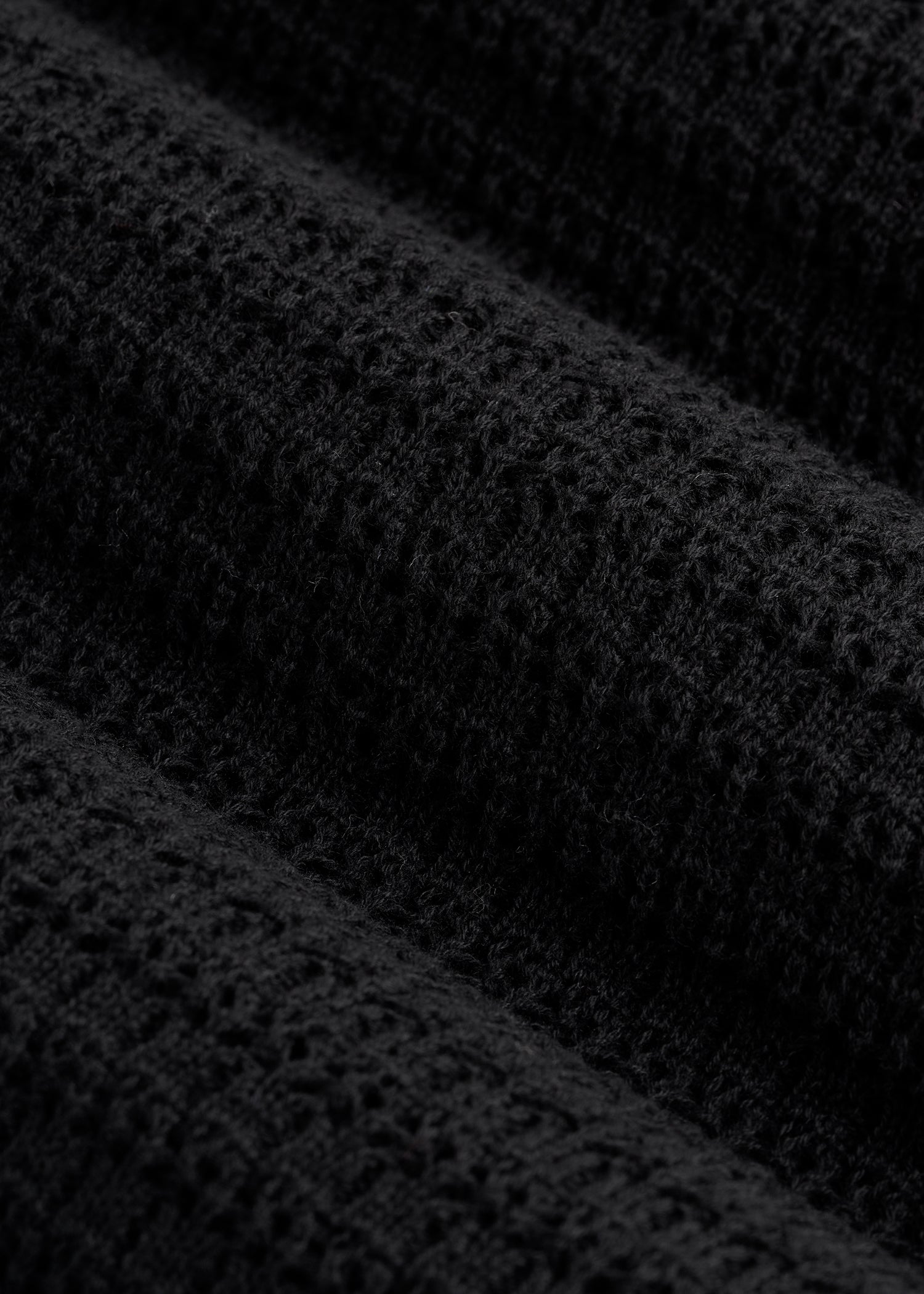 Short Sleeve Crochet Polo Cardigan for Tall Men in Black