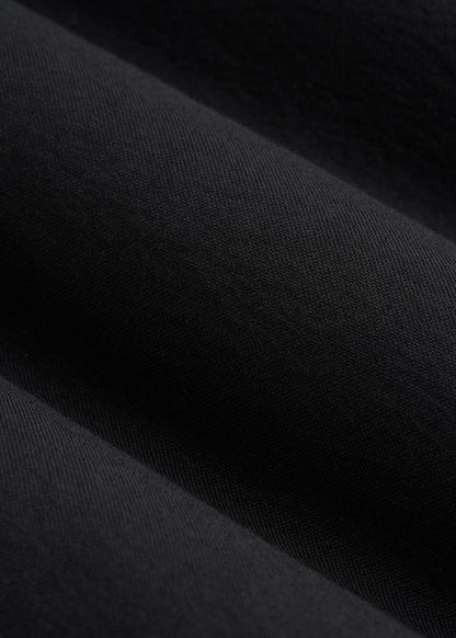 Short Sleeve Oxford Button Shirt For Tall Men in Black