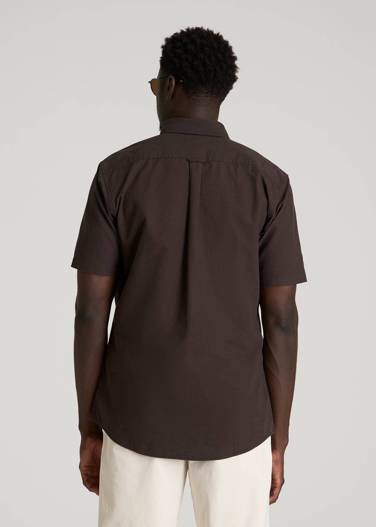 Short Sleeve Oxford Button Shirt For Tall Men | American Tall