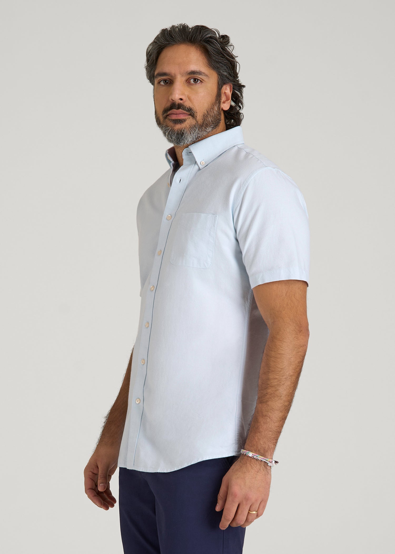 blue dress for baby girl Short Sleeve Oxford Button Shirt For Tall Men