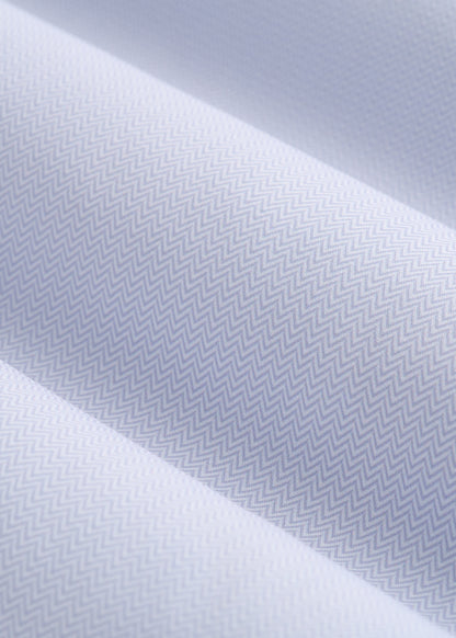 Short Sleeve Traveler Stretch Button Shirt for Tall Men in Light Grey Chevron