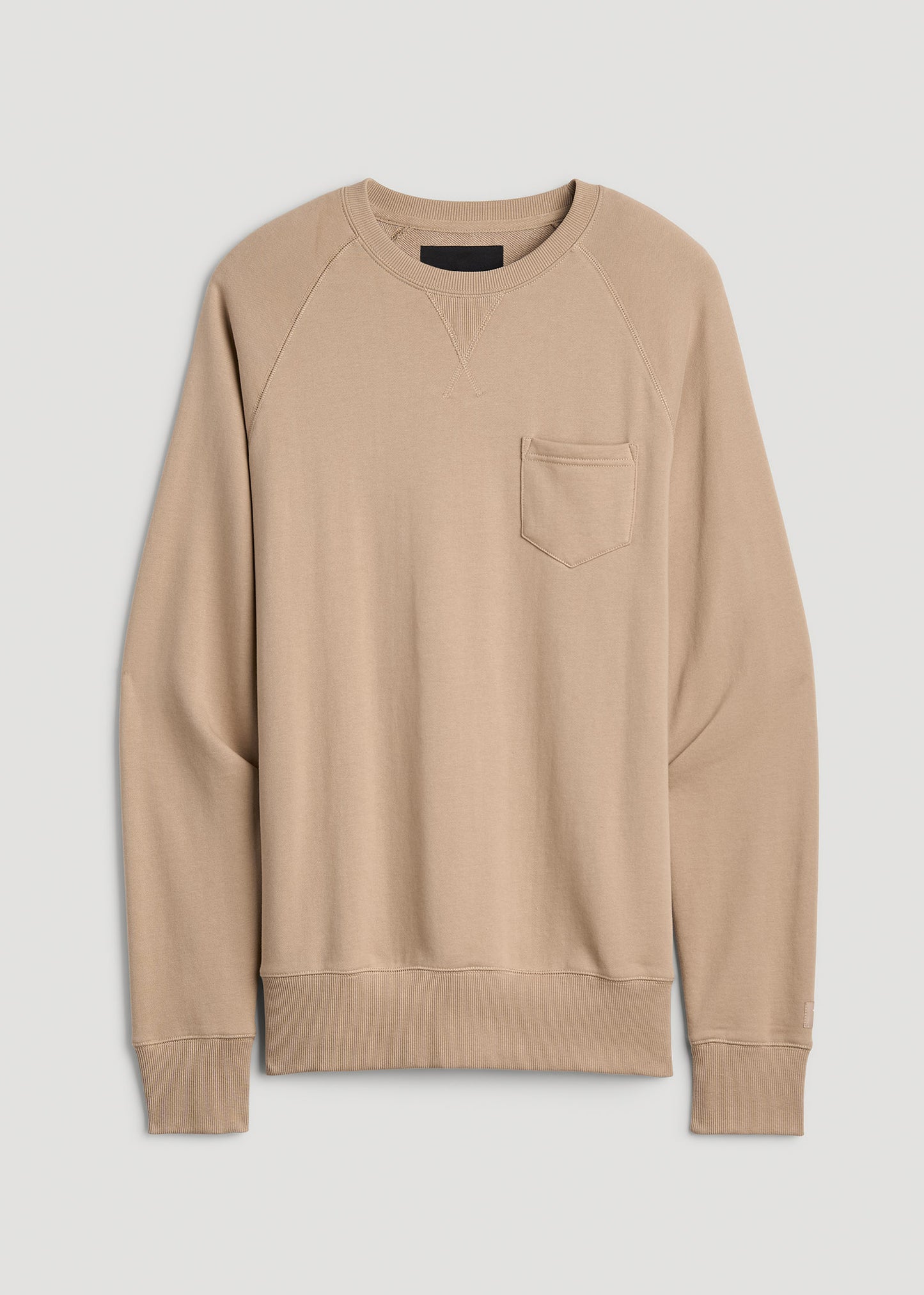 Wearever 2.0 French Terry Crewneck Sweatshirt for Tall Men in Light Camel