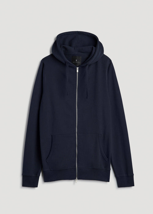 Wearever 2.0 French Terry Full-Zip Hoodie for Tall Men in Evening Blue