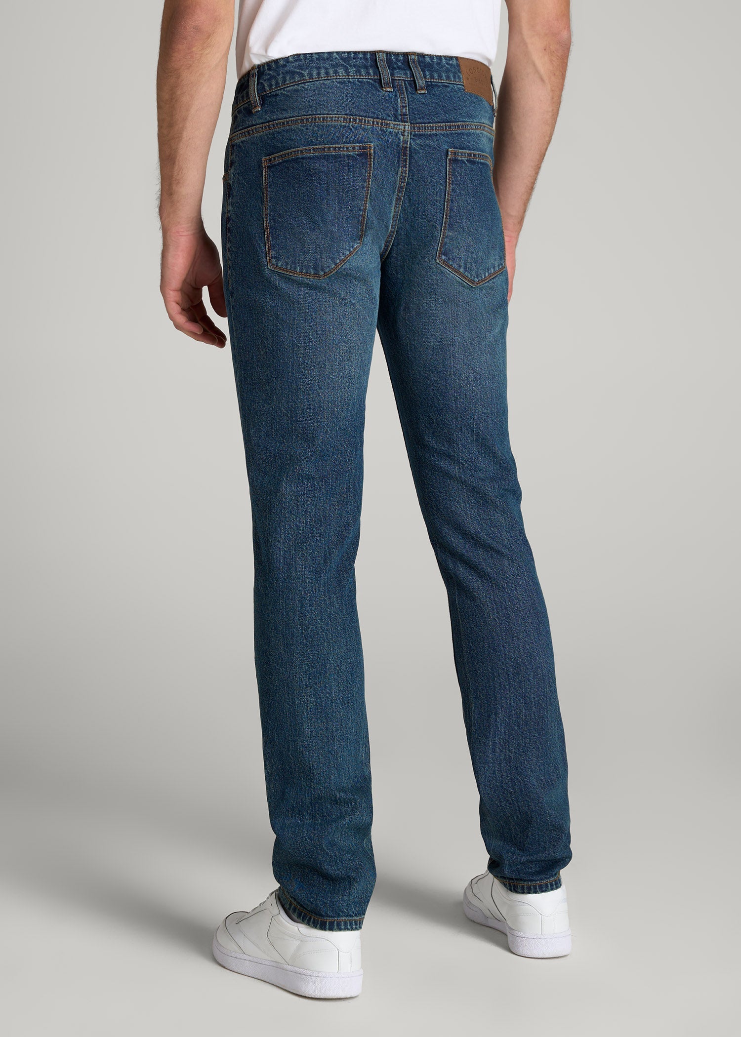 Men's Tall Slim Taper Fit Carman Jeans Machine Blue | American Tall