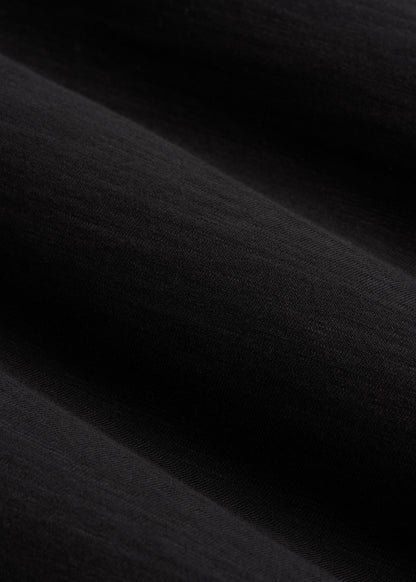 Slub Knit Polo with Pocket for Tall Men in Black