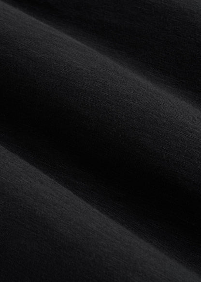 Slub Long Sleeve Scoop Tee for Tall Men in Black