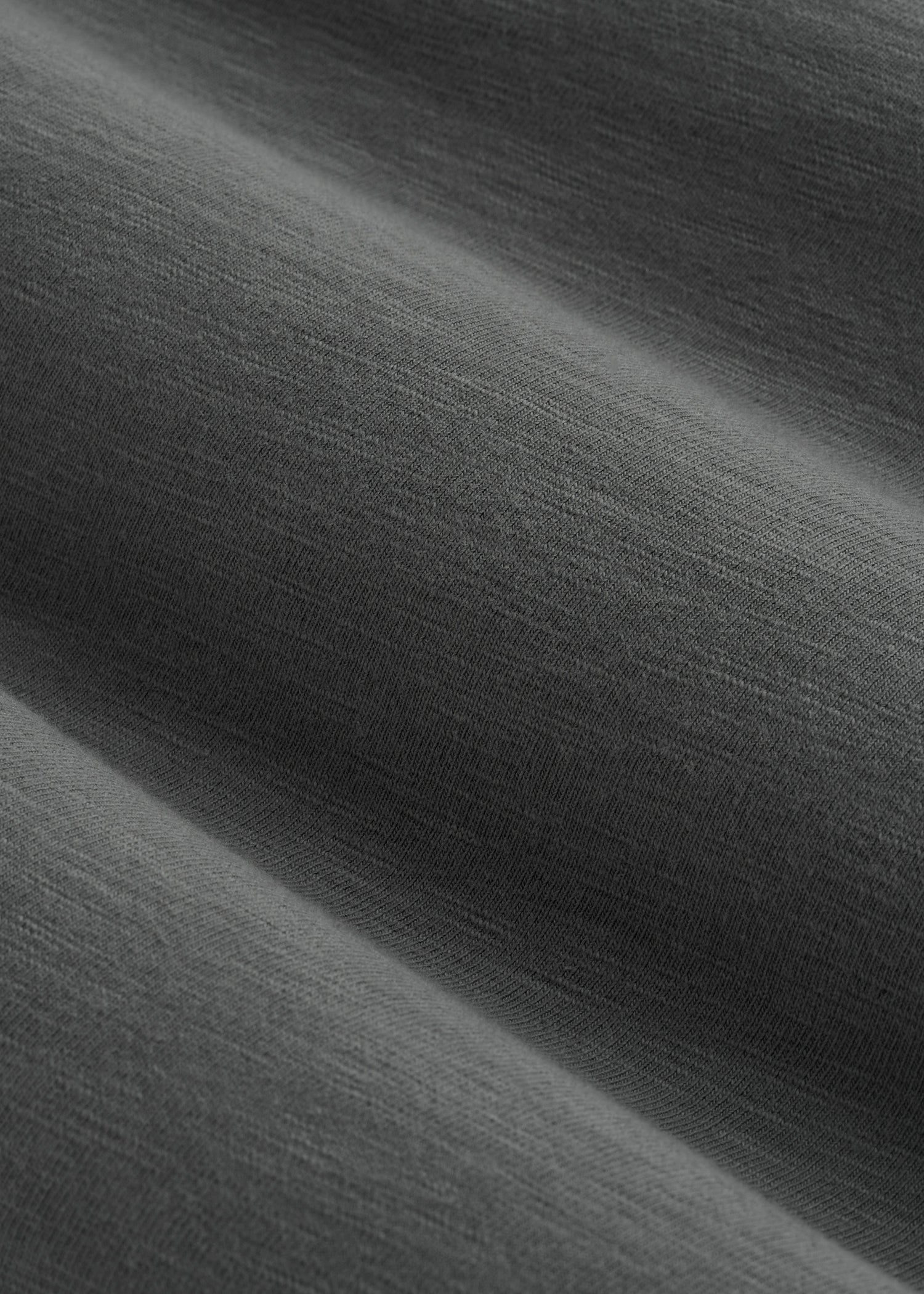 Slub Long Sleeve Scoop Tee for Tall Men in Charcoal