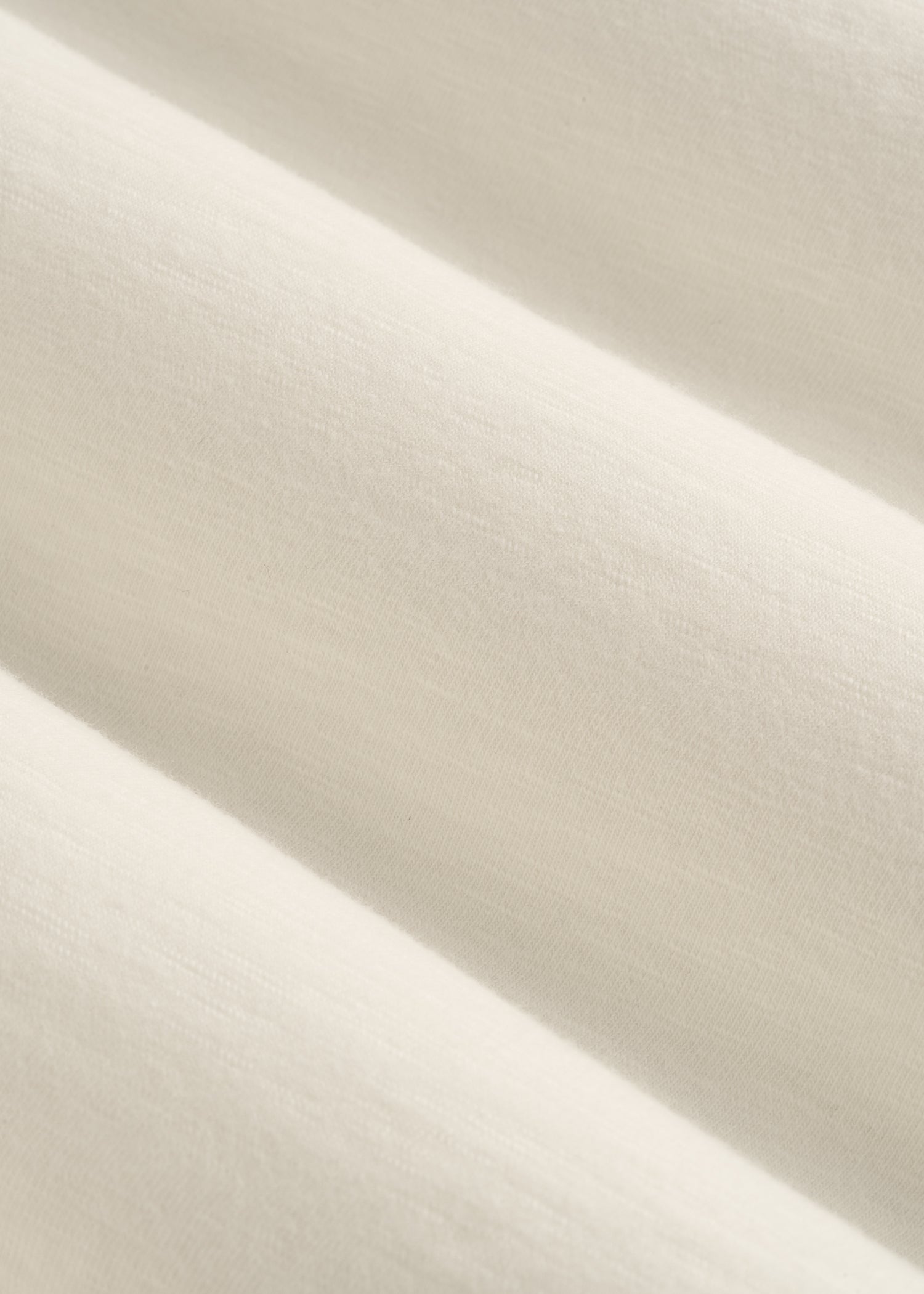 Slub Long Sleeve Scoop Tee for Tall Men in Ecru