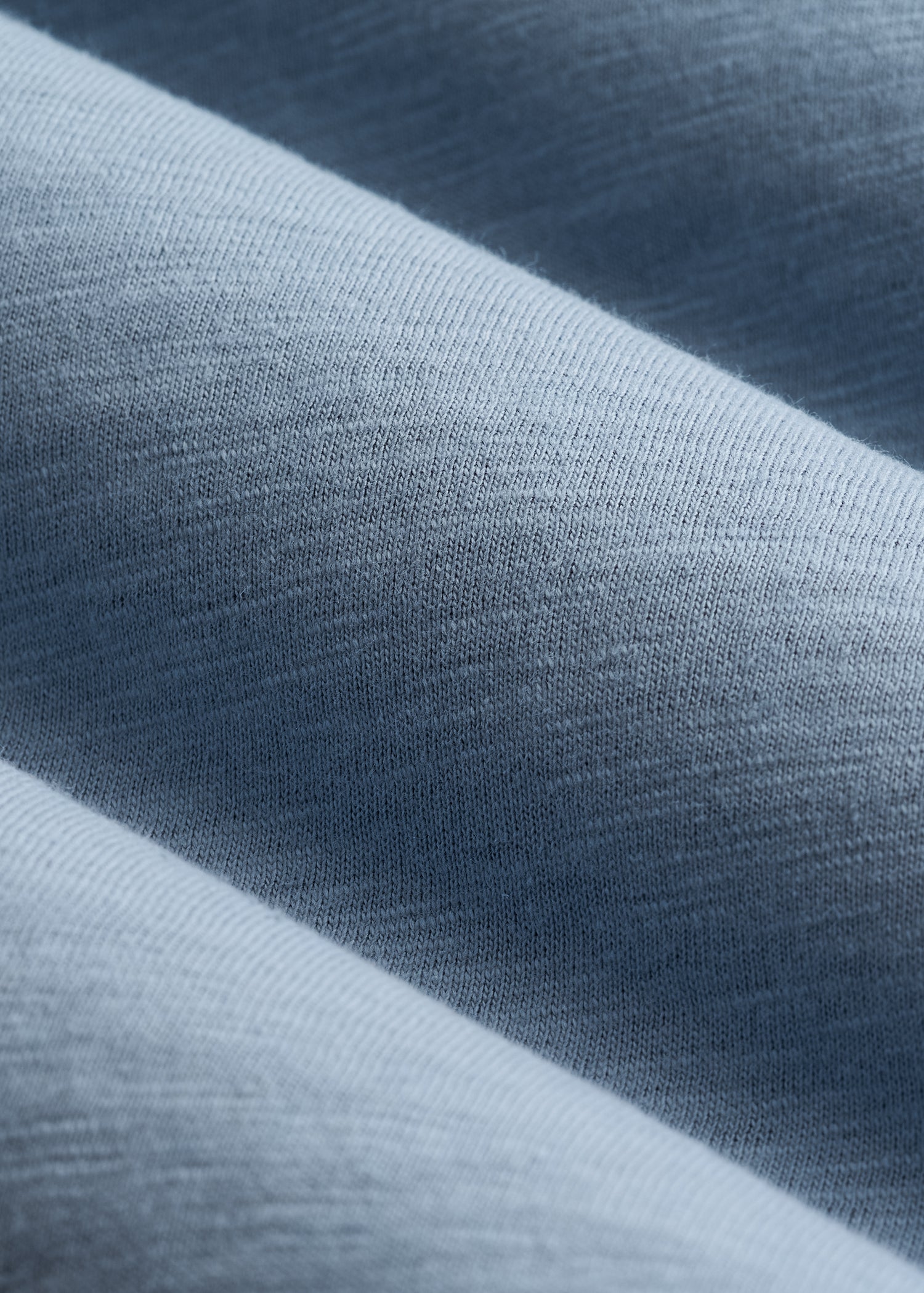 Slub Self Collar Polo Shirt for Tall Men in Chambray