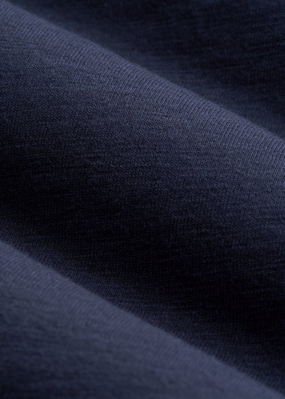 Slub Self Collar Polo Shirt for Tall Men in Navy