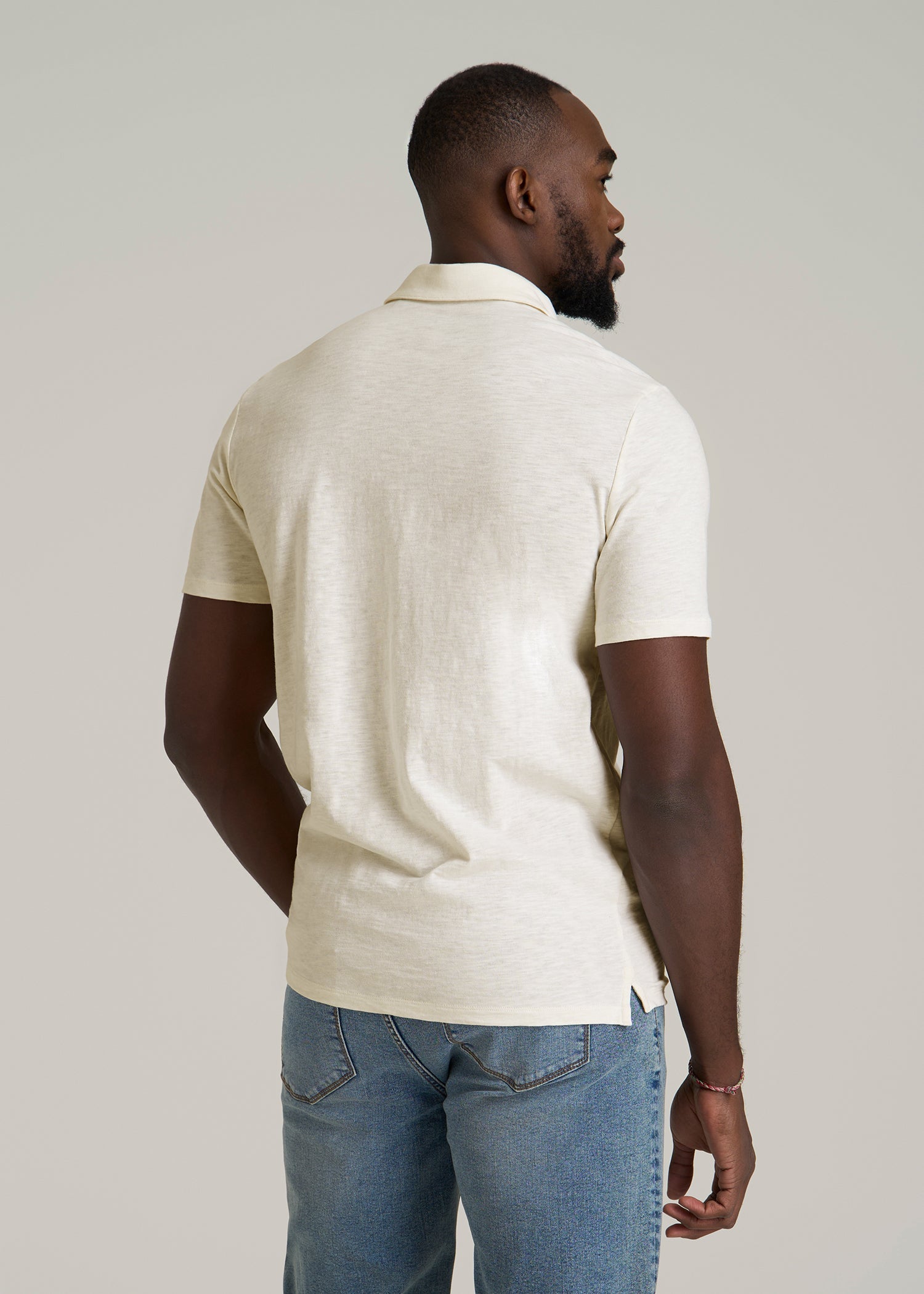 Slub Self Collar Tall Polo Shirt American Tall - Main Image