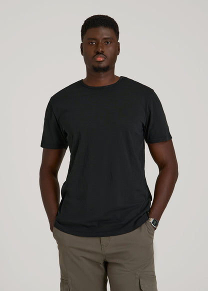 REGULAR-FIT Slub Tee for Tall Men in Black XL / Extra Tall / Black