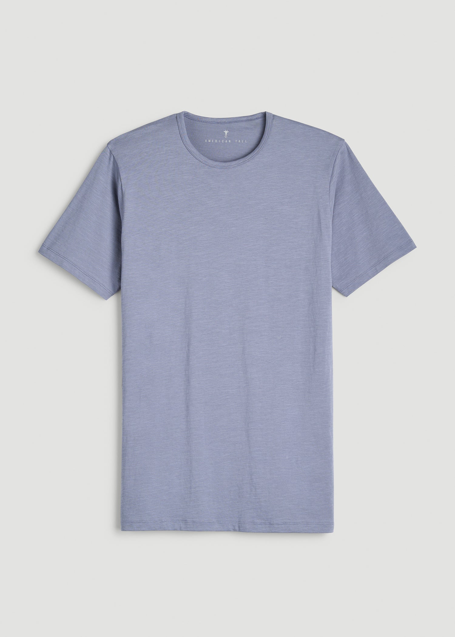 REGULAR-FIT Slub Tee for Tall Men in Blue Granite