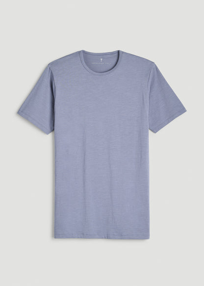 REGULAR-FIT Slub Tee for Tall Men in Blue Granite