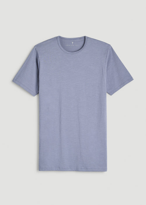 REGULAR-FIT Slub Tee for Tall Men in Blue Granite