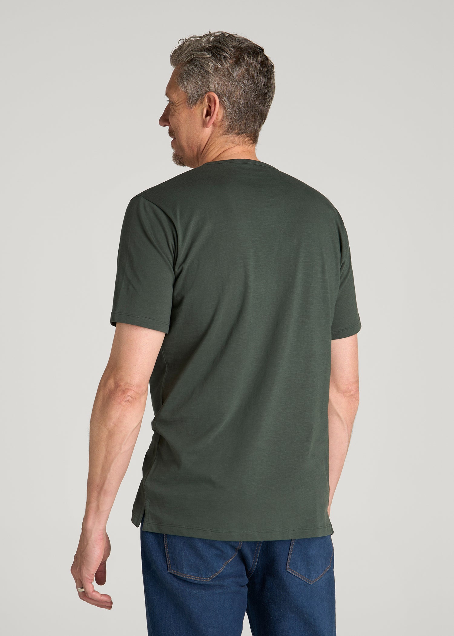 REGULAR-FIT Slub Tee for Tall Men in Boreal Forest