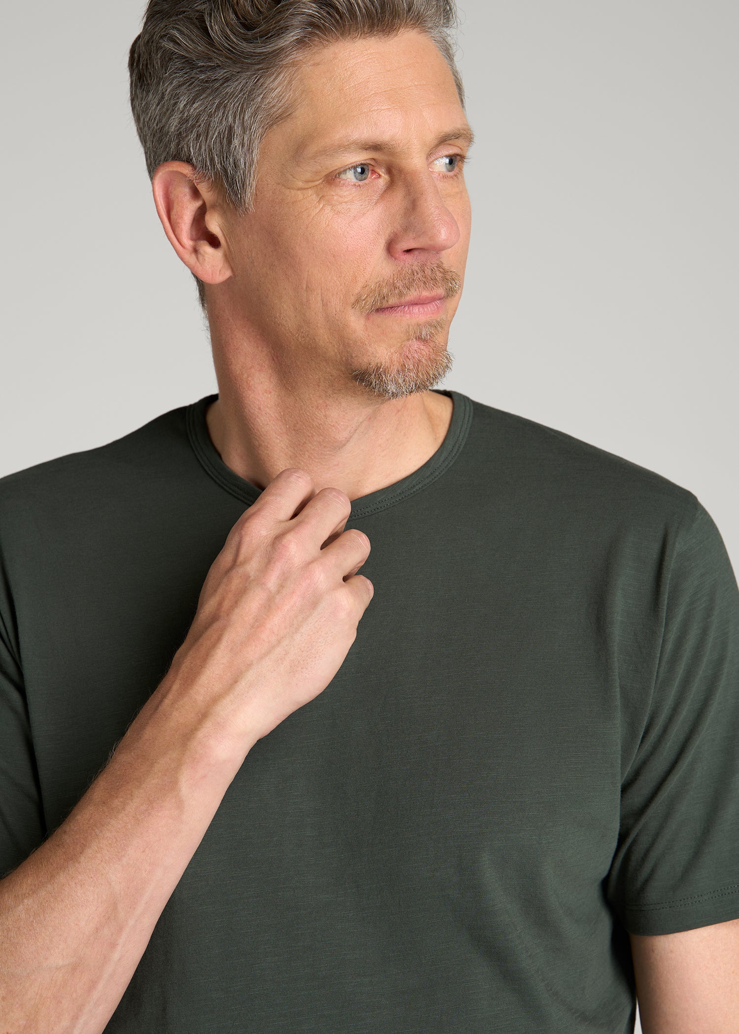 REGULAR-FIT Slub Tee for Tall Men in Boreal Forest