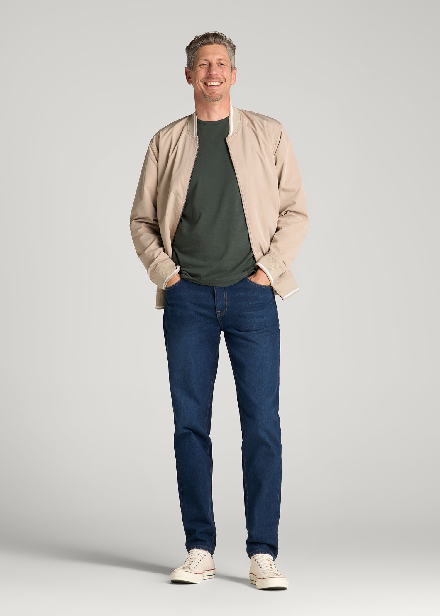 REGULAR-FIT Slub Tee for Tall Men in Boreal Forest