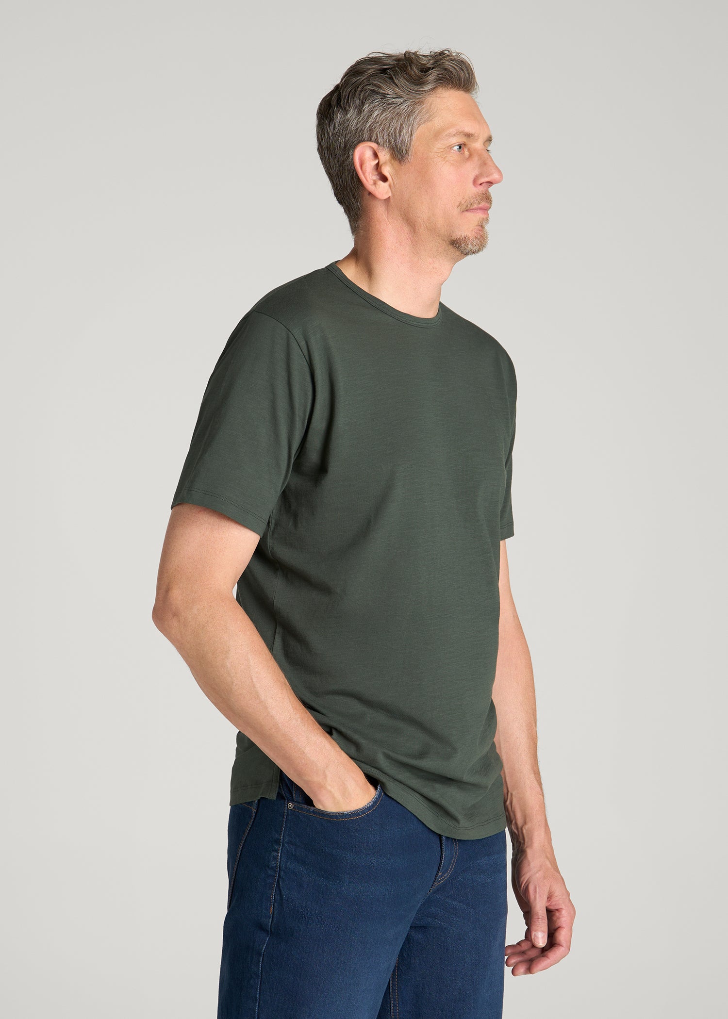 REGULAR-FIT Slub Tee for Tall Men in Boreal Forest