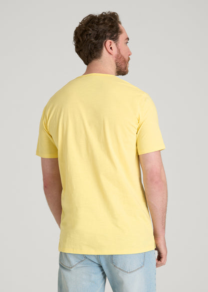REGULAR-FIT Slub Tee for Tall Men in Lemon Drop