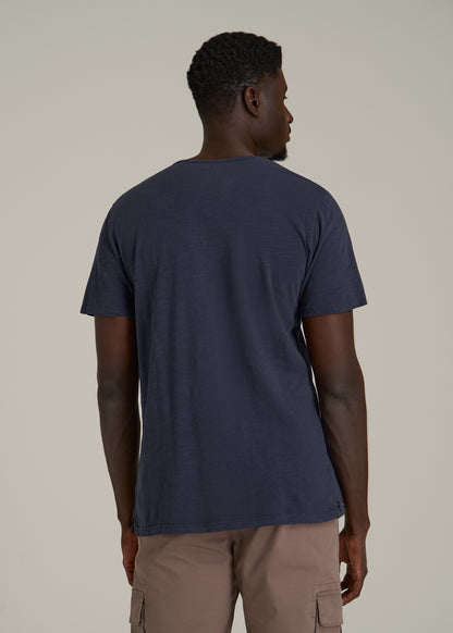 REGULAR-FIT Slub Tee for Tall Men in Navy