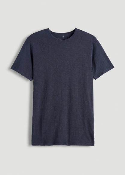 REGULAR-FIT Slub Tee for Tall Men in Navy