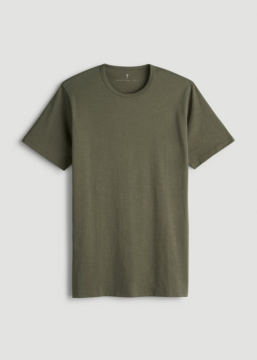 REGULAR-FIT Slub Tee for Tall Men in Olive