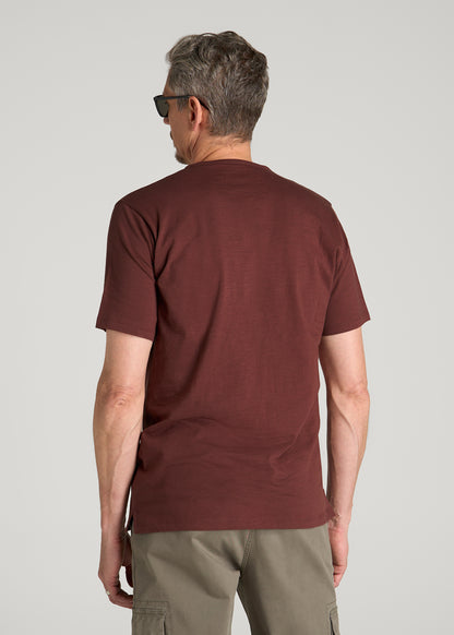 REGULAR-FIT Slub Tee for Tall Men in Rum Raisin