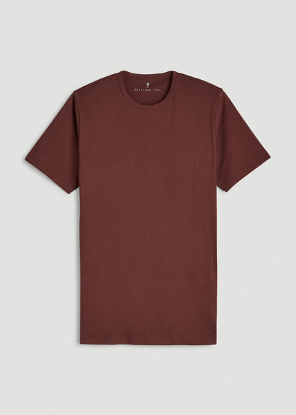 REGULAR-FIT Slub Tee for Tall Men in Rum Raisin