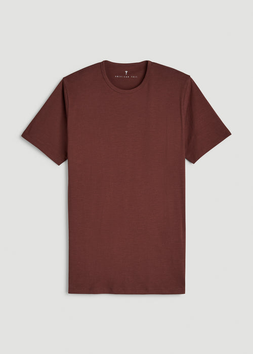 REGULAR-FIT Slub Tee for Tall Men in Rum Raisin
