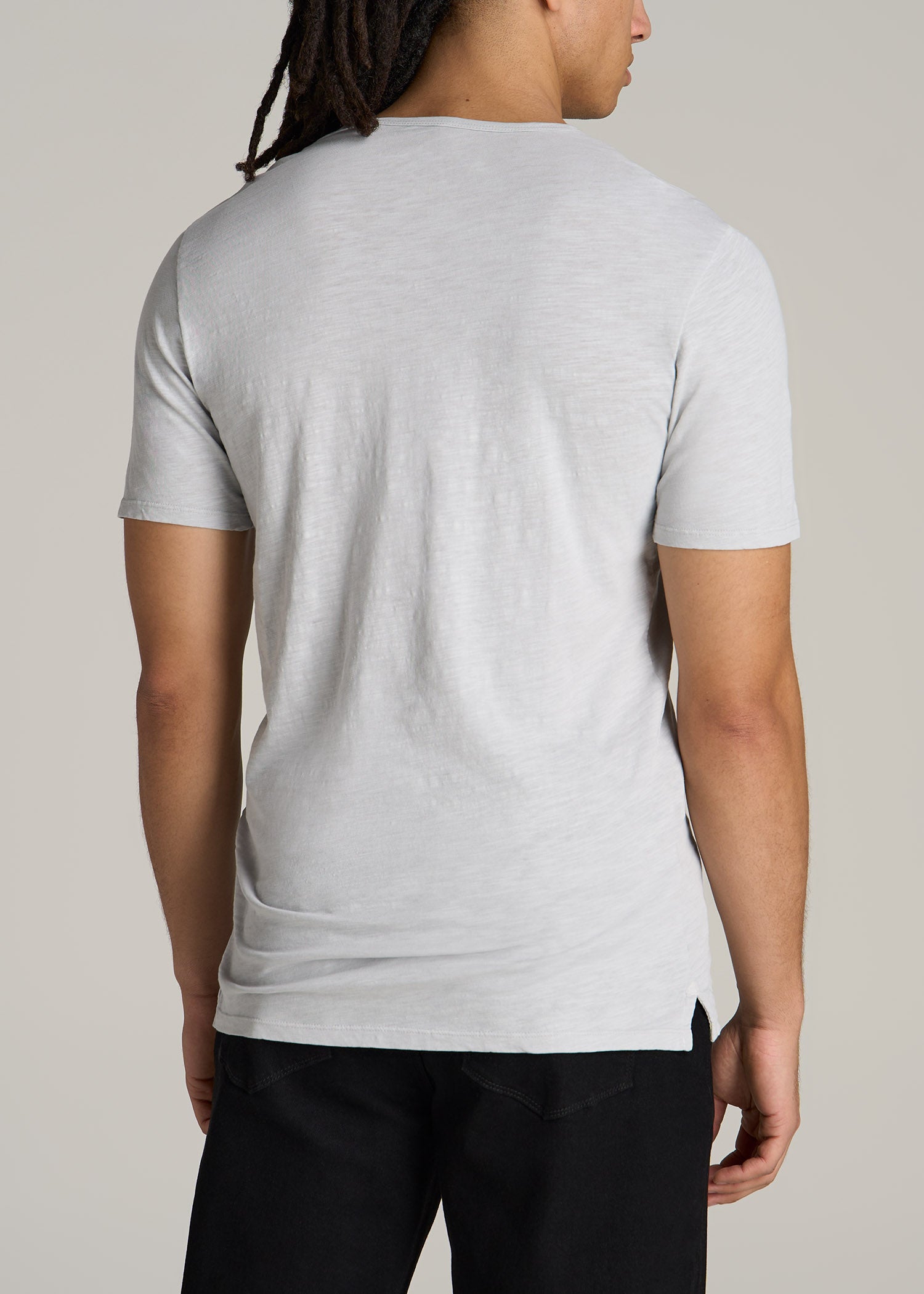 Slub Tee in Vapor Grey - Tall Men's Shirts – American Tall