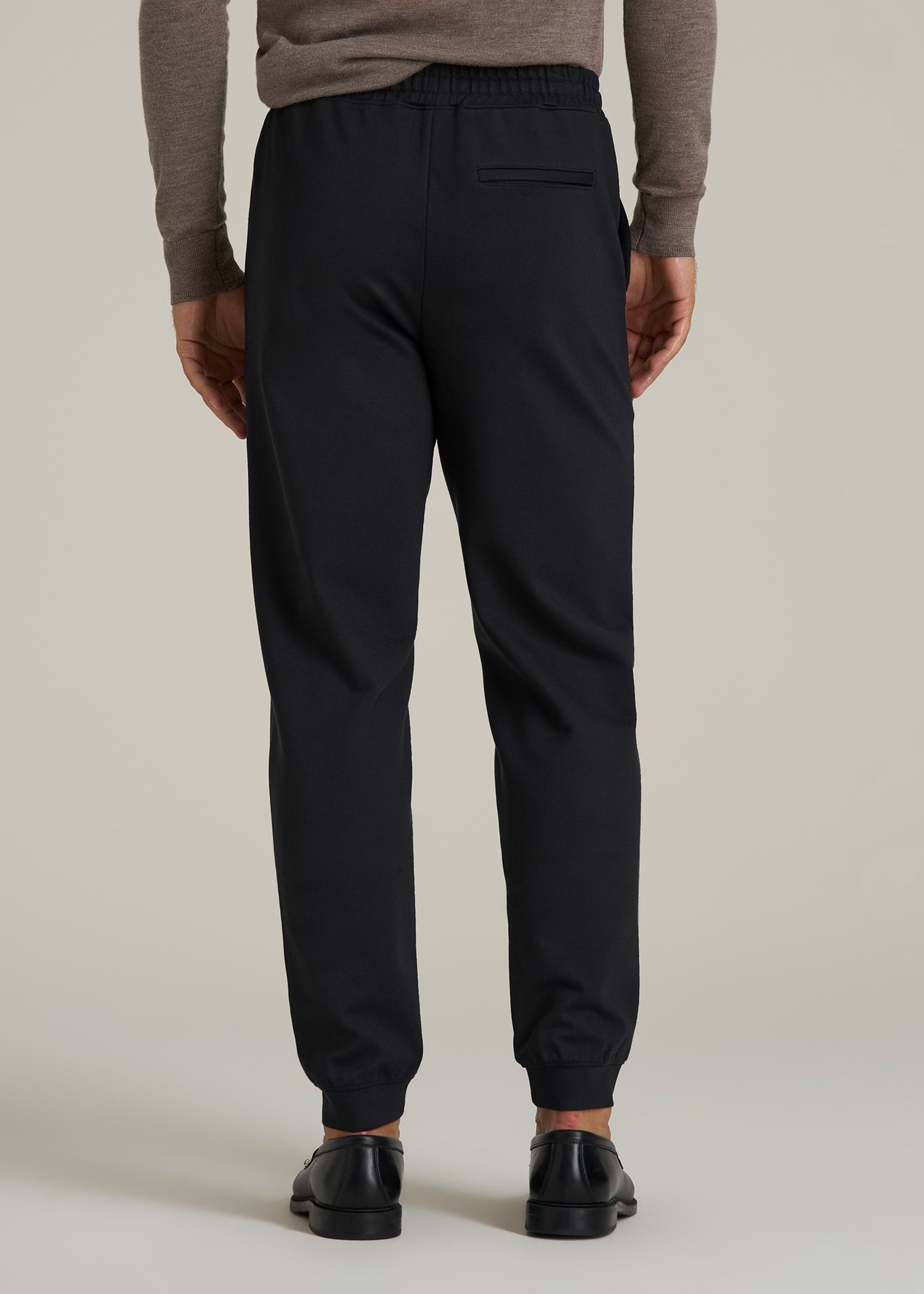 Soft Flex Ponte Jogger for Tall Men in Black