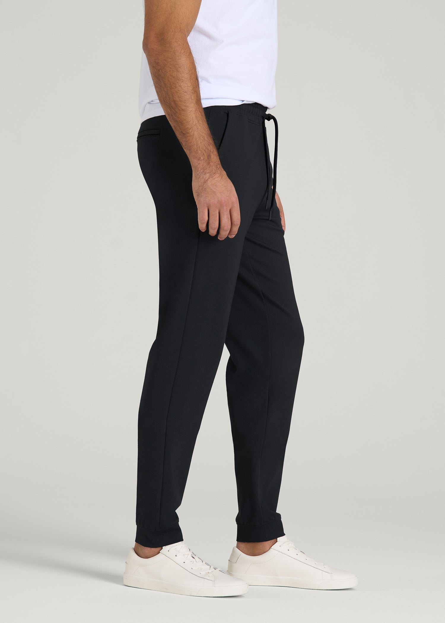 Soft Flex Ponte Jogger for Tall Men in Black