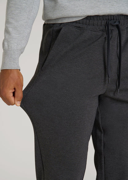 Flex Ponte Jogger for Tall Men in Dark Charcoal Heather