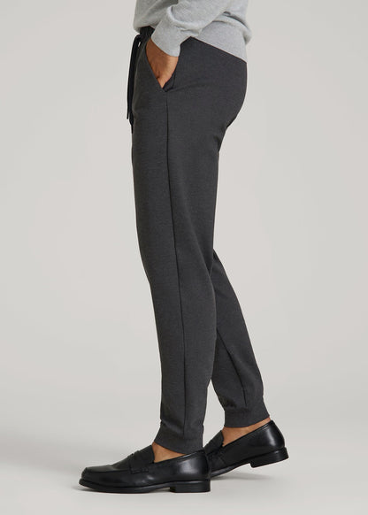 Flex Ponte Jogger for Tall Men in Dark Charcoal Heather