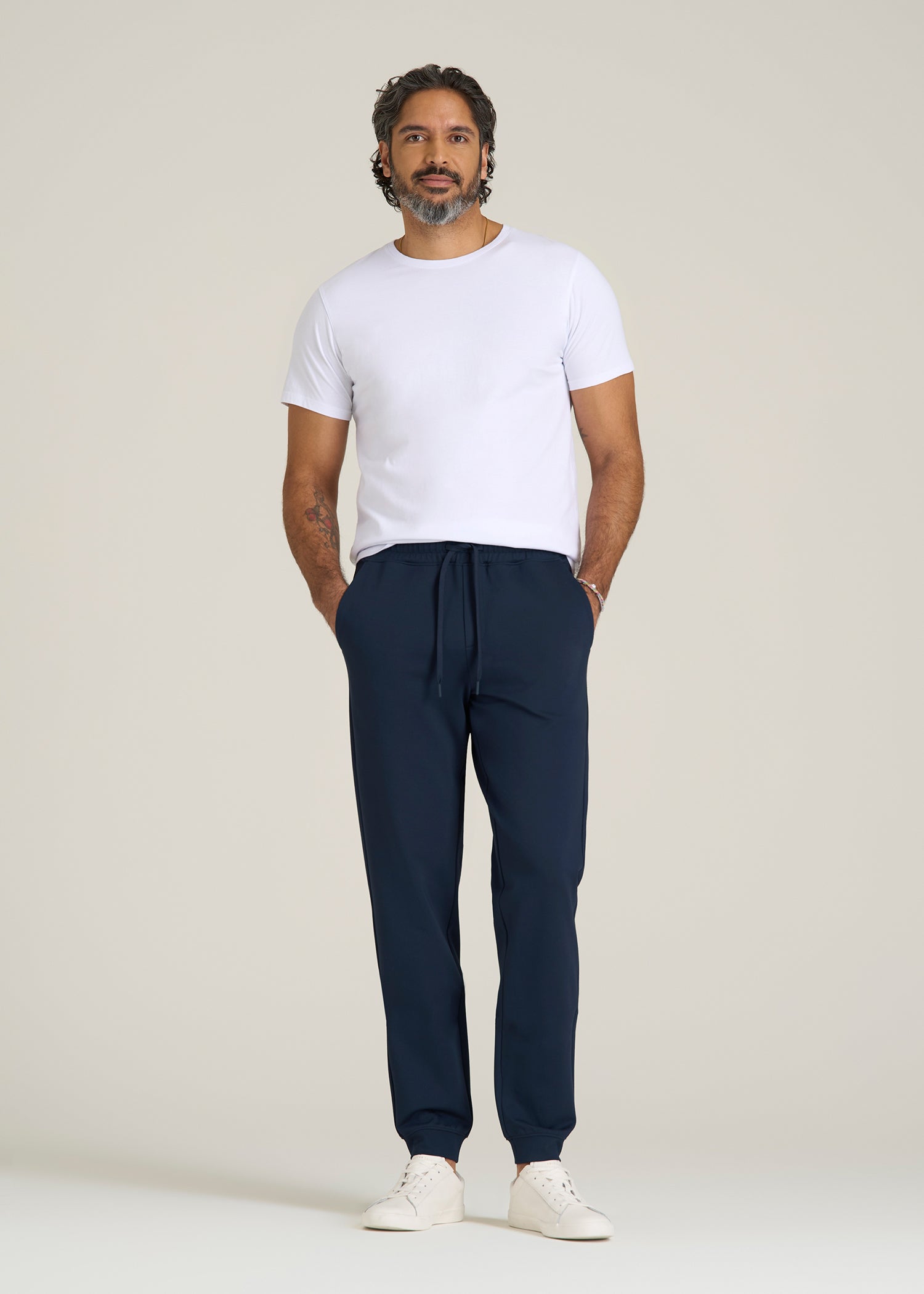 Soft Flex Ponte Jogger for Tall Men in Navy