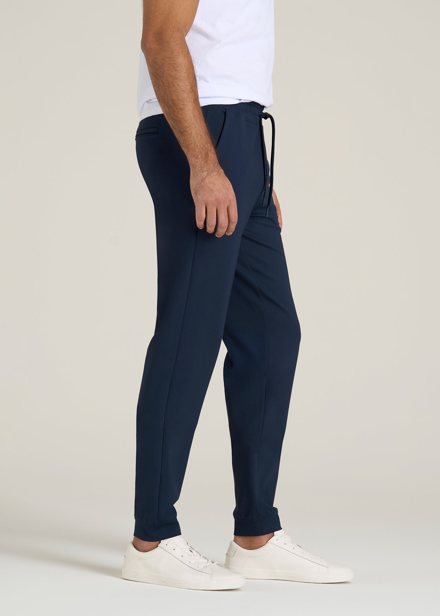 Soft Flex Ponte Jogger for Tall Men in Navy